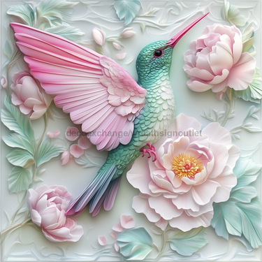 Hummingbird Sign, DCO-13222, Sign For Wreath, 10x10
